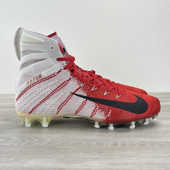 Nike Vapor Untouchable 3 Elite Football Cleats White Gym Red AO3006-160 Mens 12 - Picture 3 of 11